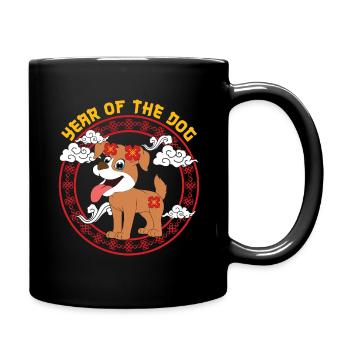 Année Du Chien Zodiaque Mignon Kawaii Nouvel An - Mug uni - noir - Droite
