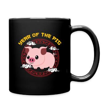 Année Du Cochon Kawaii Zodiac Nouvel An Chinois - Mug uni - noir - Droite