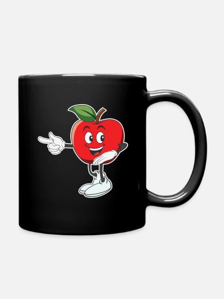 Apple Cute Apple Butter Picker Apple - Full Colour Mug - black