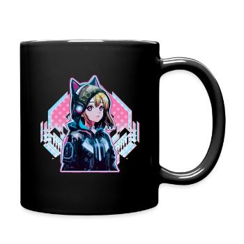 Anime Vaporwave Hard Techno Dark Tekno - Mug uni - noir - Droite