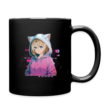 Anime Manga Hard Techno Dark Tekno - Tasse einfarbig - Schwarz - Rechts