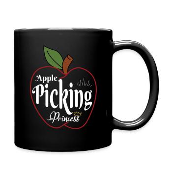 Apfelpflücken Prinzessin Apfel Erntezeit - Tasse einfarbig - Schwarz - Rechts