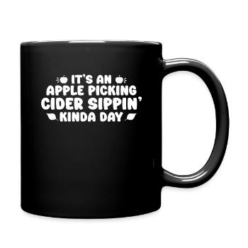 Apple Picker Apple Harvest Season Apple Cider - Full Colour Mug - black - Right