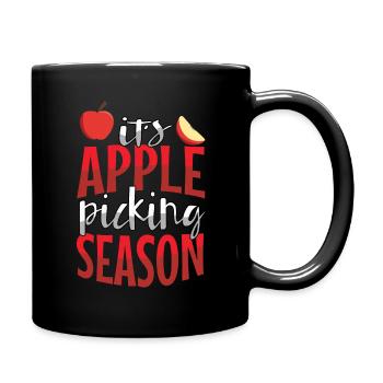 It's Apple Picking Season Apple Butter Apple - Full Colour Mug - black - Right