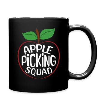 Apfelpflückertrupp Apfelpflücker Erntezeit - Tasse einfarbig - Schwarz - Rechts