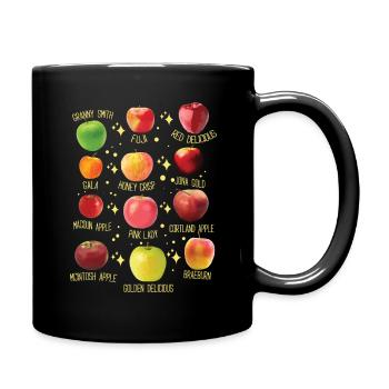 Apple Varieties Different Apples Fruit - Full Colour Mug - black - Right