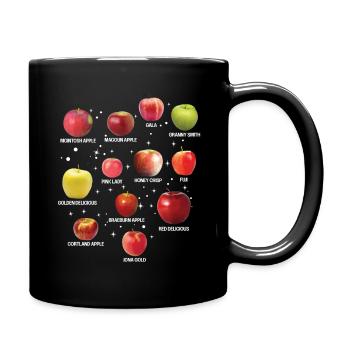Coole Apfelsorten Verschiedene Äpfel Obst - Tasse einfarbig - Schwarz - Rechts