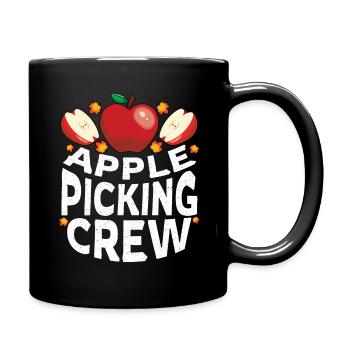 Kawaii Apple Picking Crew Fall Autumn Apple Picker - Full Colour Mug - black - Right