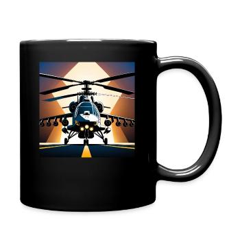 Epic Helicopter - Tasse einfarbig - Schwarz - Rechts