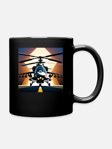 Epic Helicopter - Tasse einfarbig - Schwarz