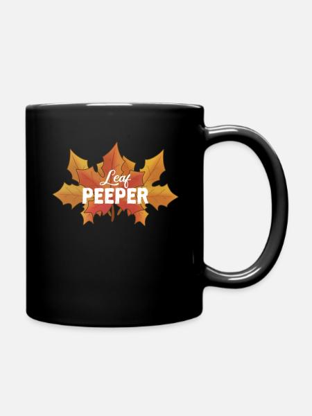 Blatt-Peeper Ahorn-Laub Blatt-Peeping - Tasse einfarbig - Schwarz