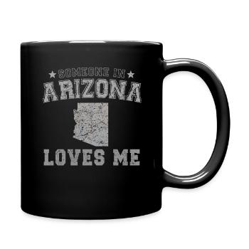 Quelqu’un en Arizona m’aime Grunge - Mug uni - noir - Droite