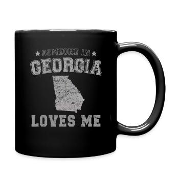 Quelqu’un en Géorgie m’aime Grunge - Mug uni - noir - Droite