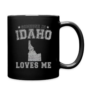 Jemand in Idaho liebt mich Grunge - Tasse einfarbig - Schwarz - Rechts