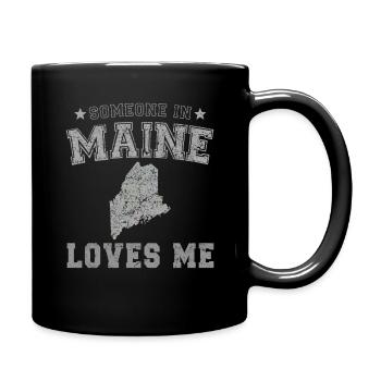Quelqu’un dans le Maine m’aime Grunge - Mug uni - noir - Droite