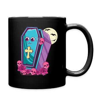 Cercueil Kawaii Occulte Satanique Pastel Gothique - Mug uni - noir - Droite