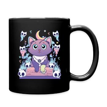 Ouija Chat Kawaii Occulte Satanique Pastel - Mug uni - noir - Droite