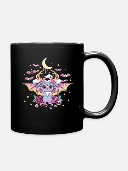 Niedlich Baphomet Kawaii Okkult Satanisch Pastell Gothic - Tasse einfarbig - Schwarz