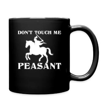 Ne me touche pas Joute paysanne Ren Faire - Mug uni - noir - Droite