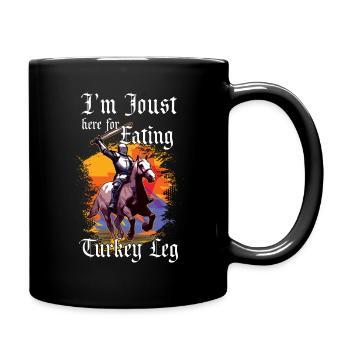 Joute ici pour manger des cuisses de dinde - Mug uni - noir - Droite
