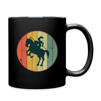Rétro Vintage Chevalier Joute Ren Faire - Mug uni - noir - Droite