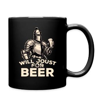 Joute de la bière Joute drôle Ren Faire - Mug uni - noir - Droite