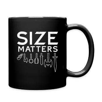 La taille compte Joute d’arme Ren Faire Drôle - Mug uni - noir - Droite