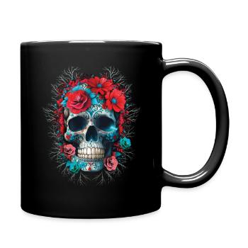 Awesome Muertos Day Of Dead Halloween - Full Colour Mug - black - Right