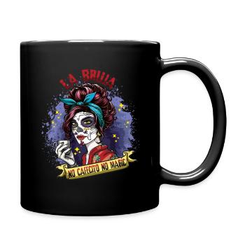 Kein Kaffee Kein magischer Muertos Tag der Toten Halloween - Tasse einfarbig - Schwarz - Rechts