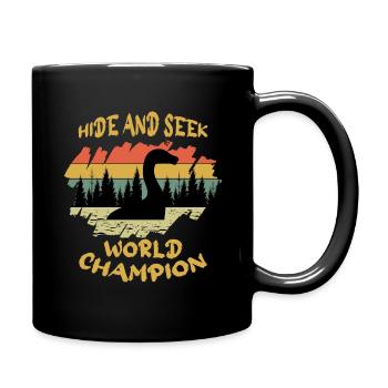 Cacher Chercher Champion Nessie Loch Ness Cryptide Rétro - Mug uni - noir - Droite