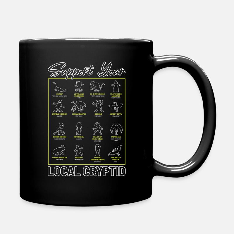 Unterstütze deine lokalen Cryptid Monsters American - Tasse einfarbig - Schwarz