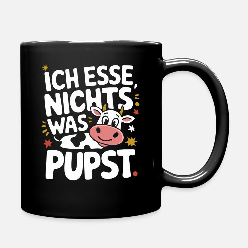Vegetarier Veganer Tierschutz Tierrecht Veggie - Tasse einfarbig - Schwarz
