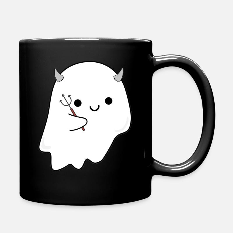 Halloween fantôme à cornes mignon - Mug uni - noir