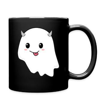 Design Halloween fantôme coquin - Mug uni - noir - Droite