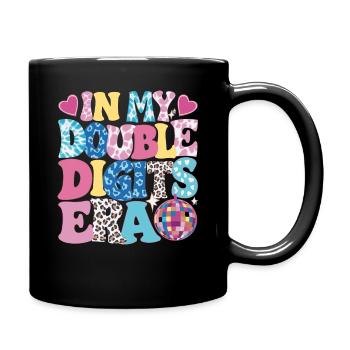 Geschenk 10 Jahre Geburtstagskind - Tasse einfarbig - Schwarz - Rechts