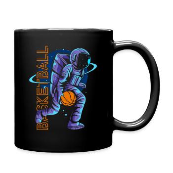 Basketball Astronaut - Tasse einfarbig - Schwarz - Rechts