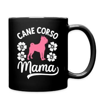 Cane Corso Hund - Tasse einfarbig - Schwarz - Rechts