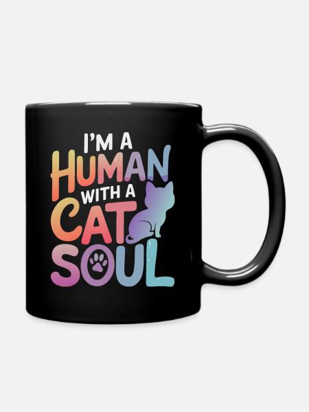 Katze Katzen Liebhaber Katzenbesitzer Kätzchen - Tasse einfarbig - Schwarz