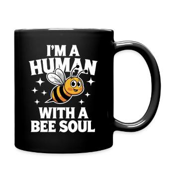 Honigbiene Imker Bienen Biene - Tasse einfarbig - Schwarz - Rechts