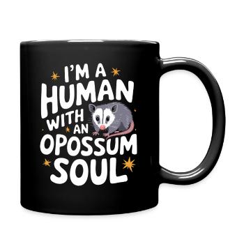 Opossum Possum Animal - Full Colour Mug - black - Right