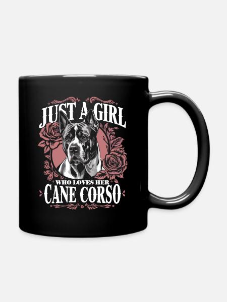 Cane Corso Hund - Tasse einfarbig - Schwarz