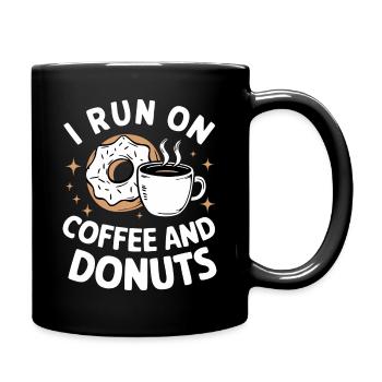 Donut Donuts Süßigkeiten Bagel - Tasse einfarbig - Schwarz - Rechts
