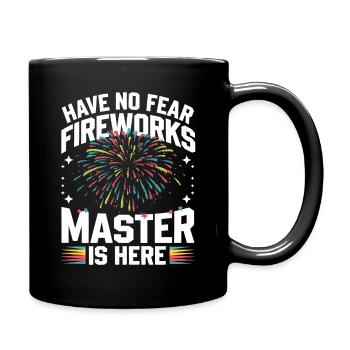 Pyrotechniker Feuerwerk Pyrotechnik - Tasse einfarbig - Schwarz - Rechts