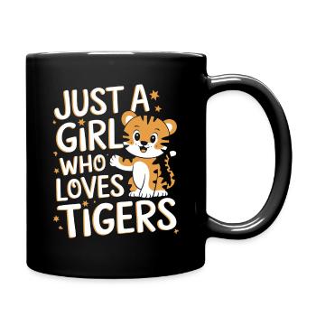 Tiger Animal Zoo Wild Animal - Full Colour Mug - black - Right