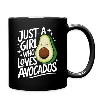 Avocado Essen Guacamole Vegan - Tasse einfarbig - Schwarz - Rechts