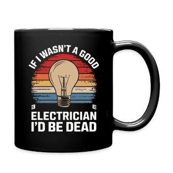 Électricien Électronicien Technicien Artisan Métier Disant - Mug uni - noir - Droite