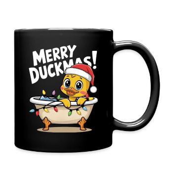 Duck Christmas Christmas Sweater Merry Duckmas - Full Colour Mug - black - Right