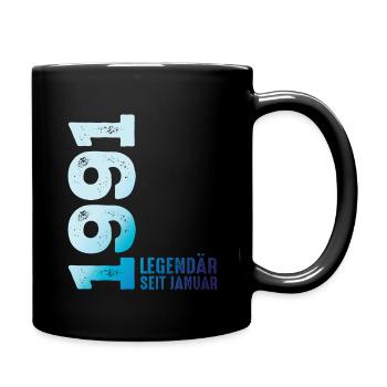 Limited Edition January 1991 Legendär Seit January - Tasse einfarbig - Schwarz - Rechts
