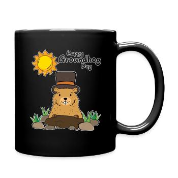 Bonne Marmotte Soleil - Mug uni - noir - Droite