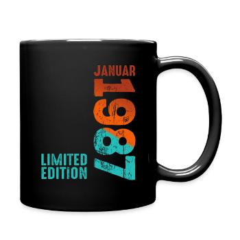 Limited Edition January 1987 Legendär Seit January - Tasse einfarbig - Schwarz - Rechts